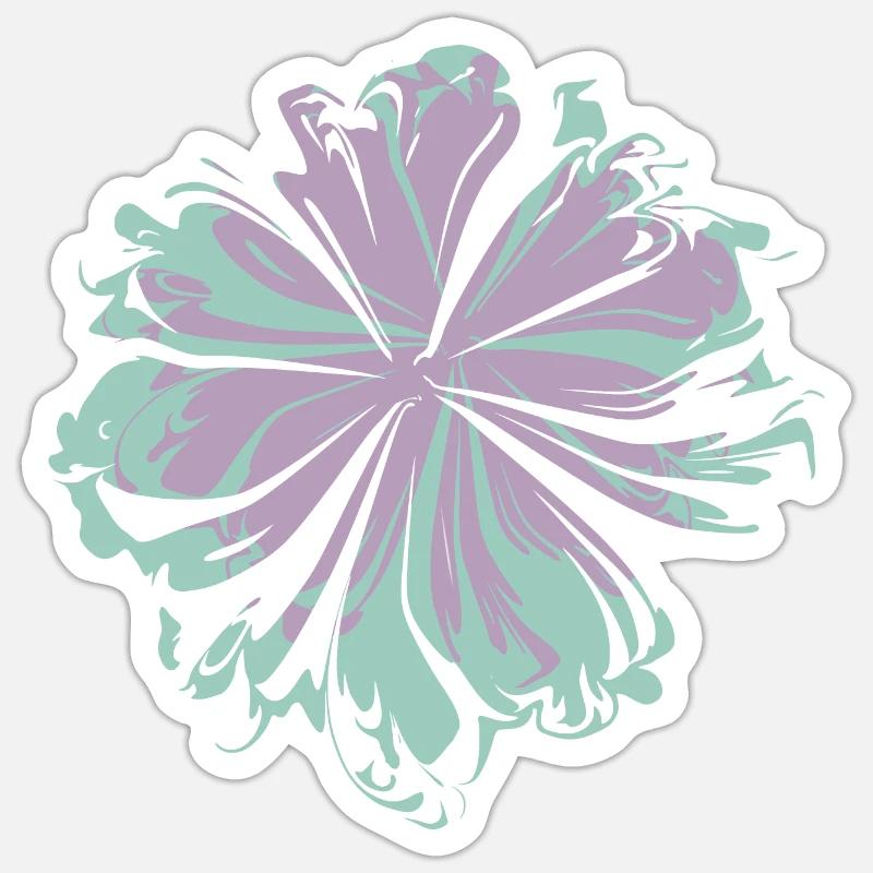 Fleur de glace - Sticker taille S (10 x 10 cm) - blanc mat