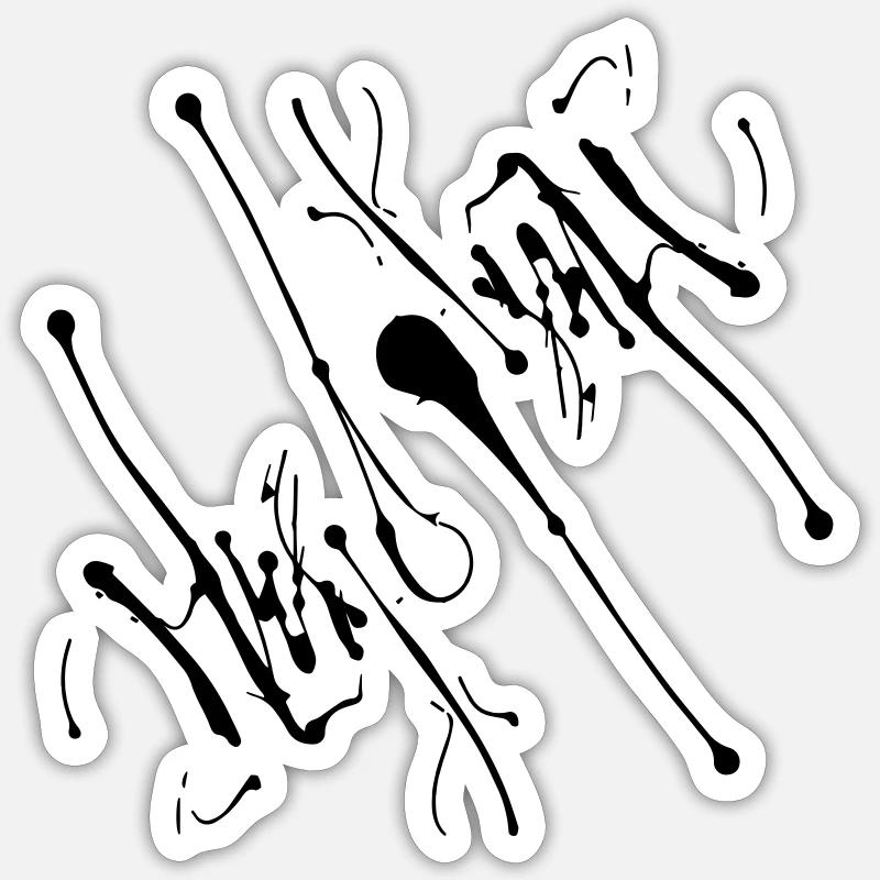 Éclaboussure abstraite - Sticker taille S (10 x 10 cm) - blanc mat