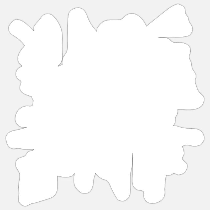 Champignon - Sticker taille S (10 x 10 cm) - blanc mat