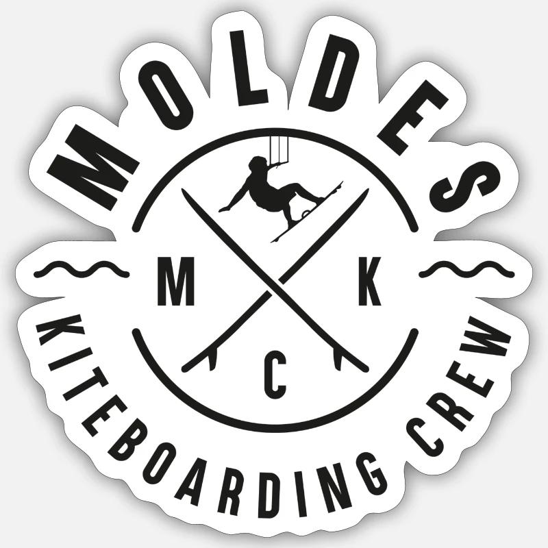 Moldes Kiteboarding Crew - Sticker taille S (10 x 10 cm) - blanc mat