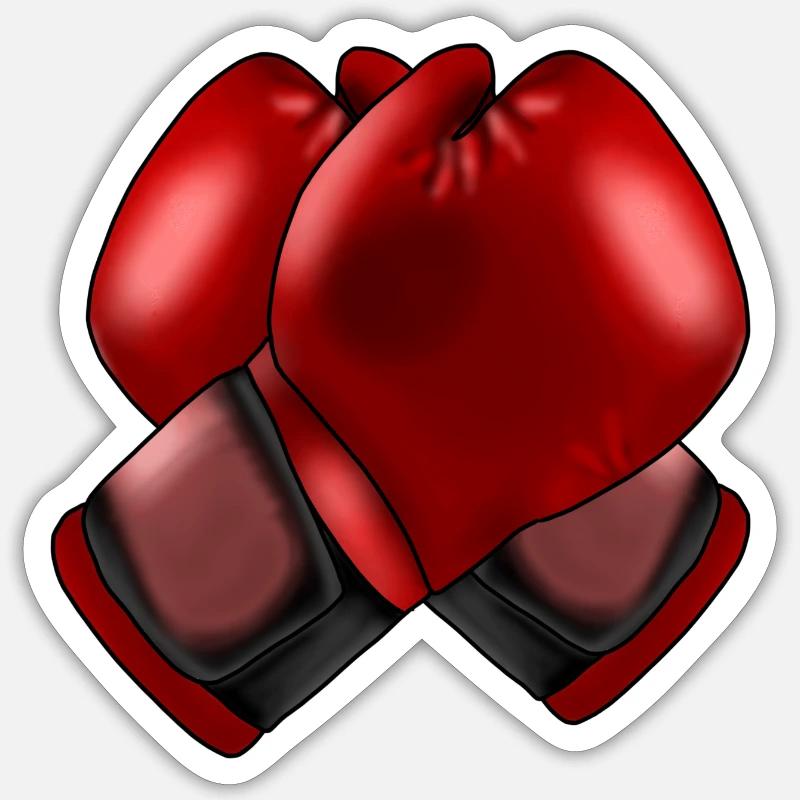Boxing gloves 4 - Sticker size S (10 x 10 cm) - white matte