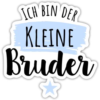 Ich binder Kleine Bruder - Sticker Größe S (10 x 10 cm) - Mattweiß - Vorne