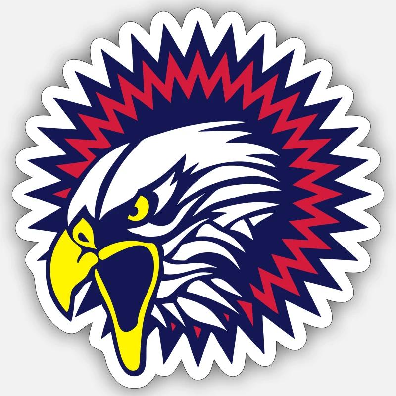 eagle logo head - Sticker size S (10 x 10 cm) - white matte