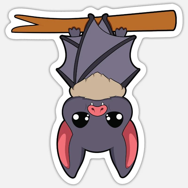Bat - Sticker size S (10 x 10 cm) - white matte
