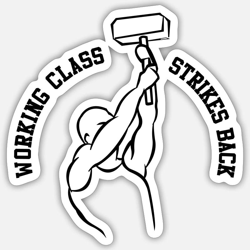 working class strikes back Sticker taille S (10 x 10 cm)