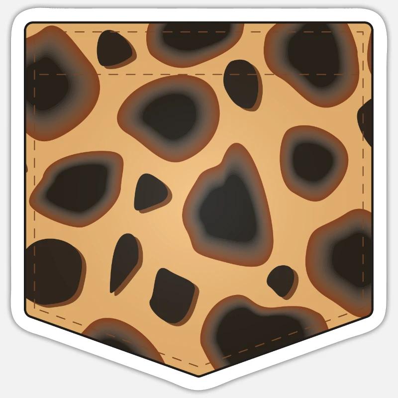 Poche Geopard - Sticker taille S (10 x 10 cm) - blanc mat