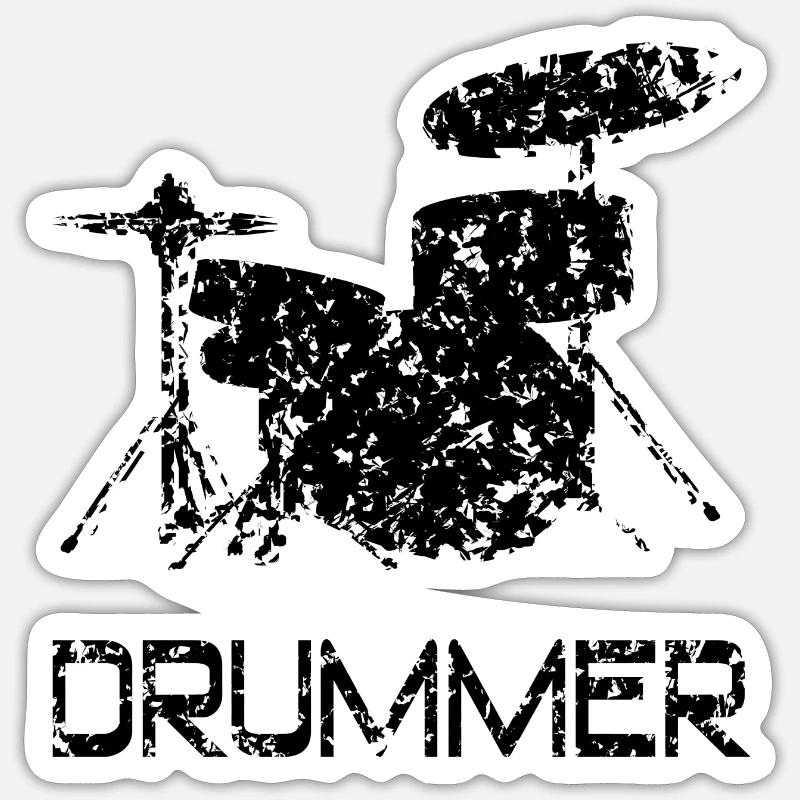 Batterie de batteur Sticker taille S (10 x 10 cm)