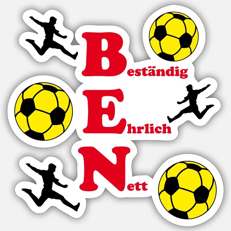 Ben - Sticker Größe S (10 x 10 cm) - Mattweiß