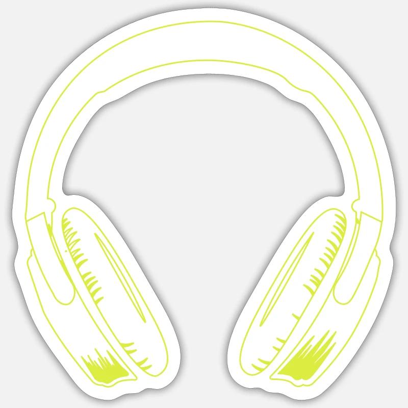 Kopfhörer Sticker Größe S (10 x 10 cm)