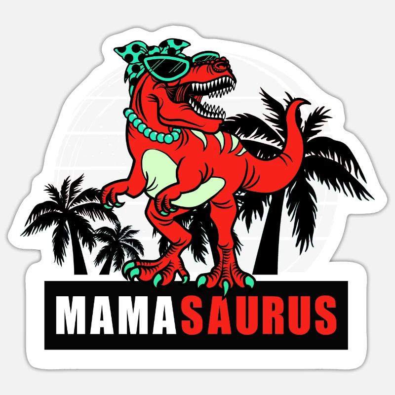 Mamasaurus - Sticker size S (10 x 10 cm) - white matte