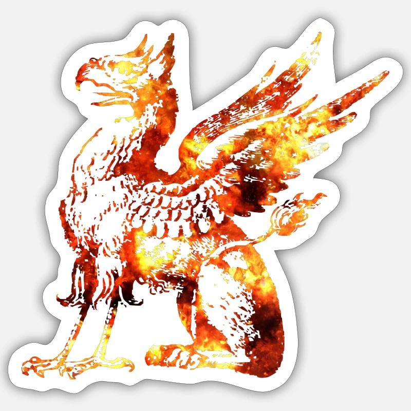 Drache - Sticker Größe S (10 x 10 cm) - Mattweiß
