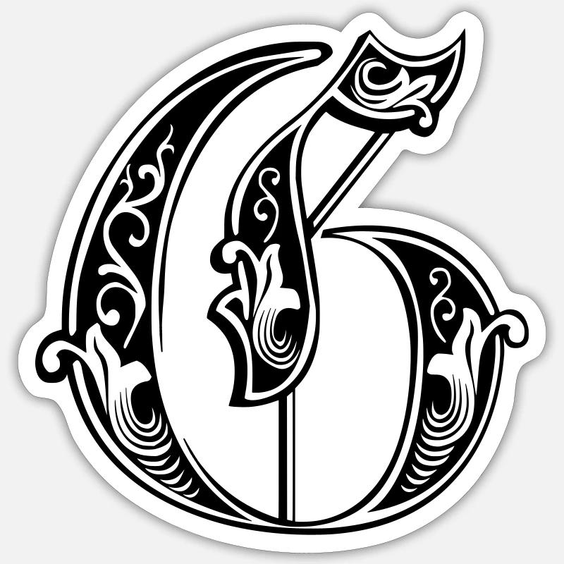 G - Sticker Größe S (10 x 10 cm) - Mattweiß