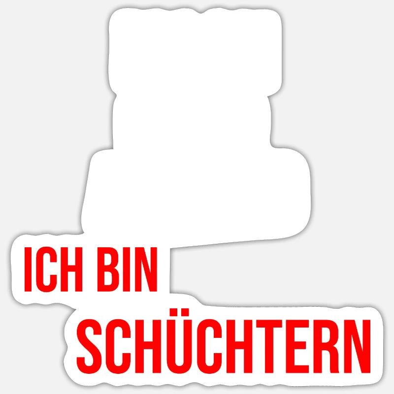 Ich bin schüchtern Sticker Größe S (10 x 10 cm)