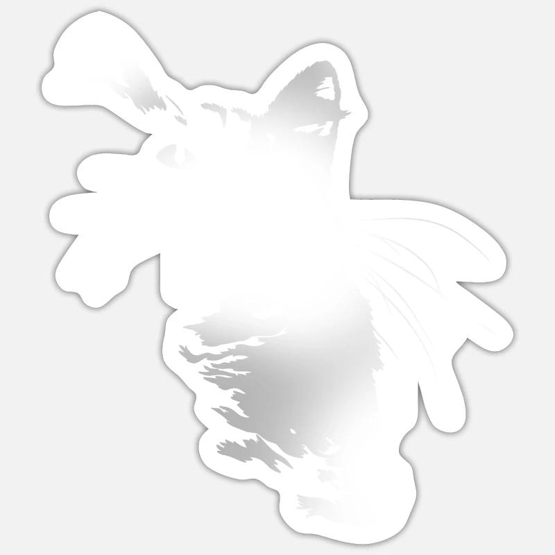 Cat - Sticker size S (10 x 10 cm) - white matte