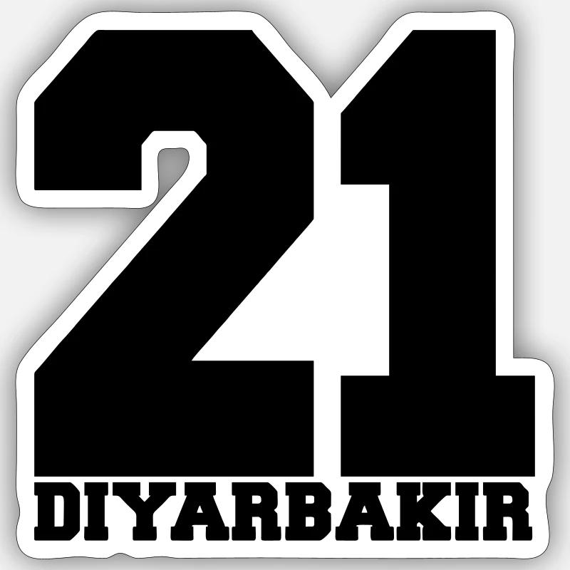 Diyarbakir 21 - Sticker Größe S (10 x 10 cm) - Mattweiß