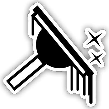 Fenster Reiniger Window Cleaner - Sticker size S (10 x 10 cm) - white matte - Front