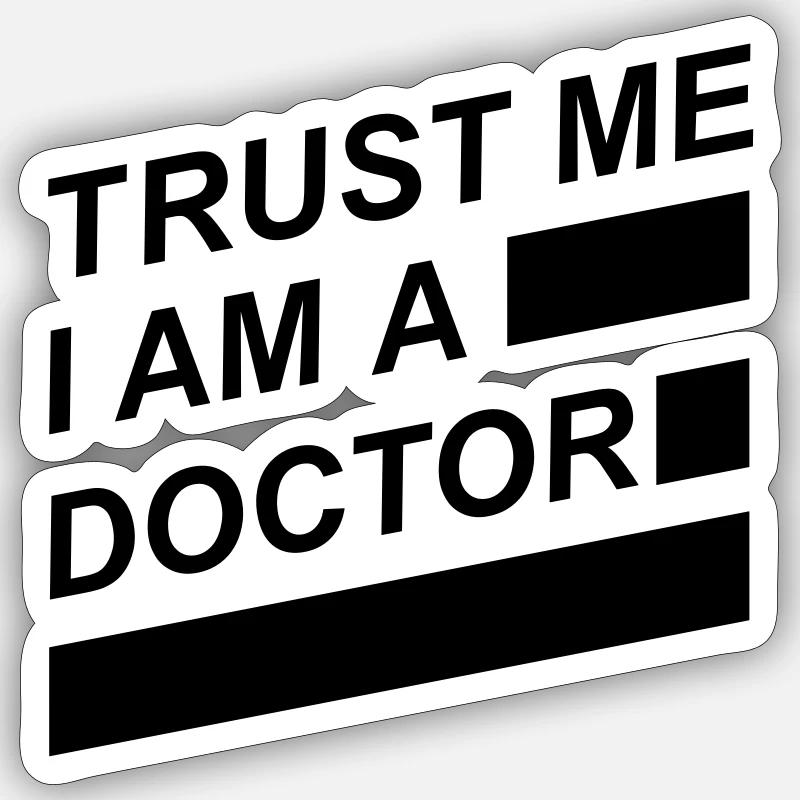 Arzt - Sticker Größe S (10 x 10 cm) - Mattweiß