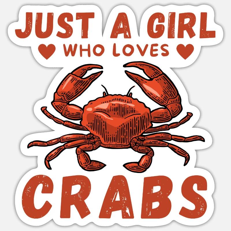 Krebs - Sticker Größe S (10 x 10 cm) - Mattweiß