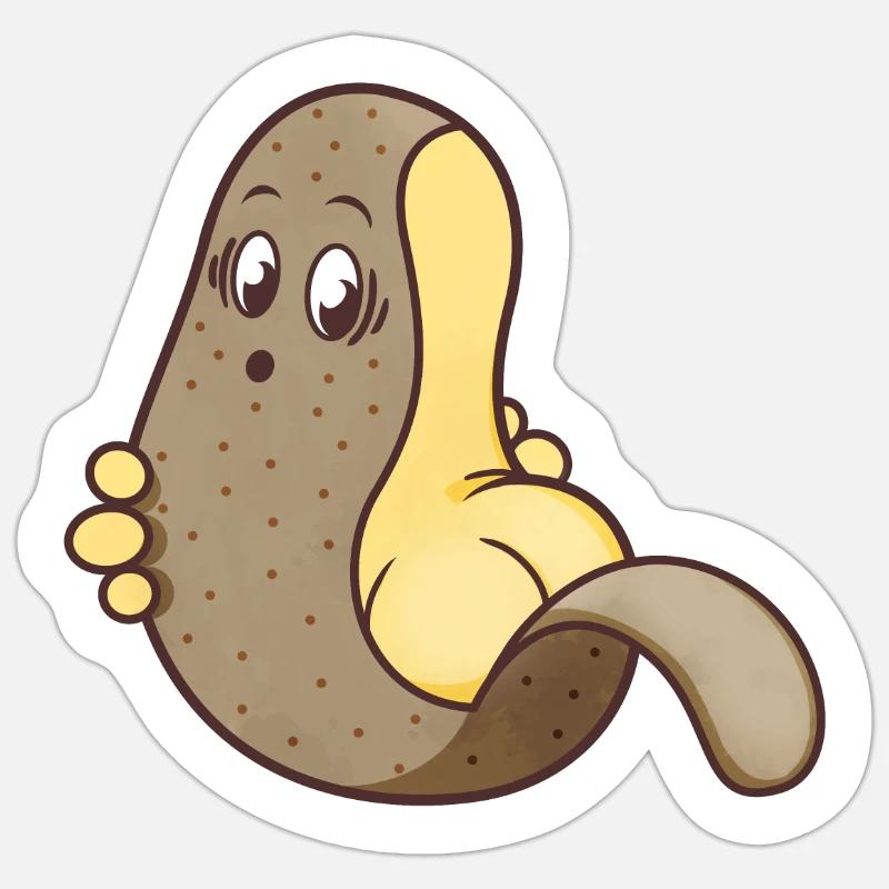 Potato - Sticker size S (10 x 10 cm) - white matte