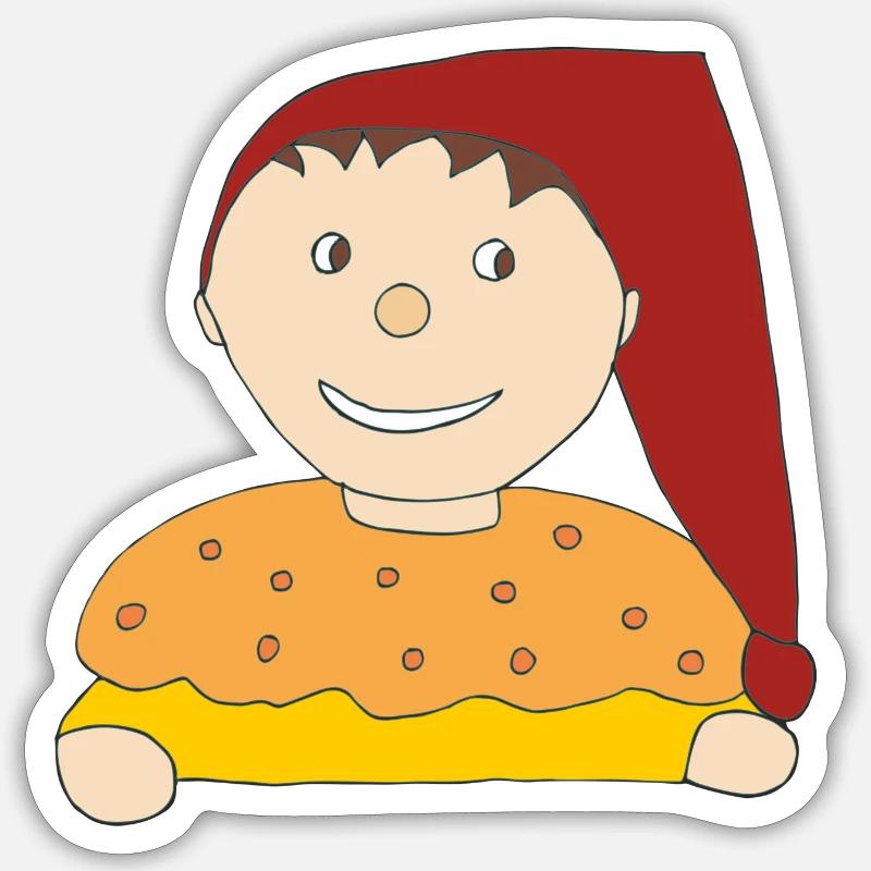 Kasperl - Sticker Größe S (10 x 10 cm) - Mattweiß