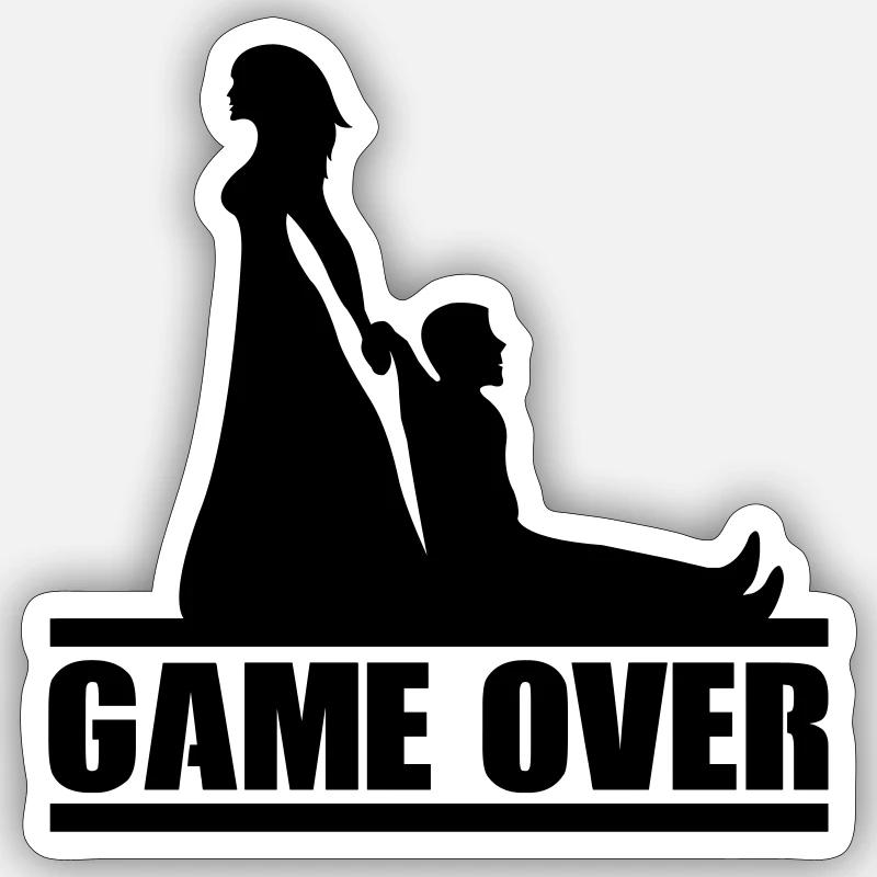 Game over Sticker size S (10 x 10 cm)
