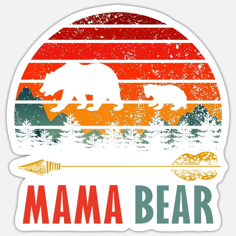 mama bear Sticker size S (10 x 10 cm)