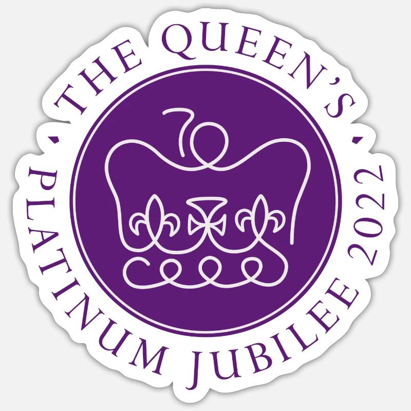 Queen 70th Anniversary of the Throne 2022 70 Years platinum Sticker size S (10 x 10 cm)
