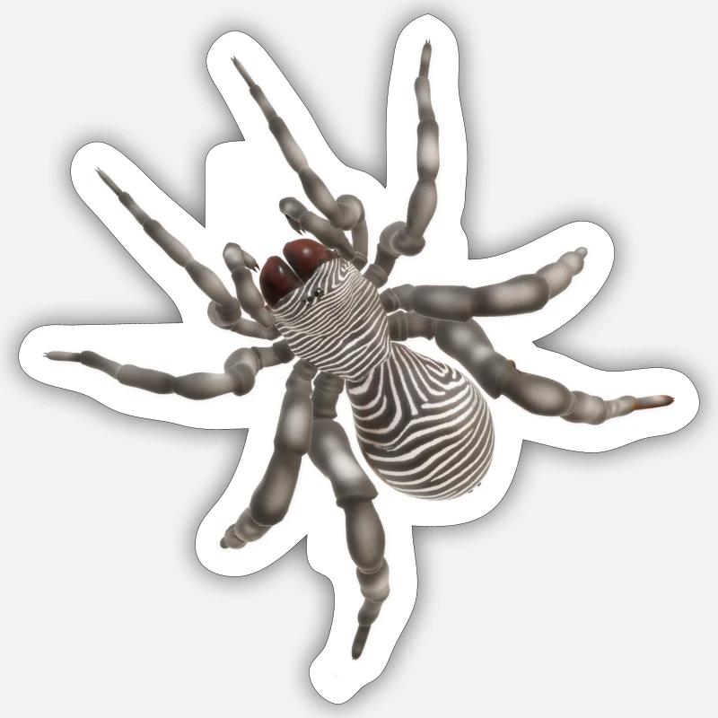 Spinne - Sticker Größe S (10 x 10 cm) - Mattweiß