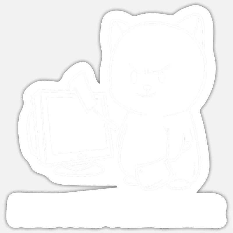 Computer-Hacker Lustiger Computer-Geek. Geschenk Sticker Größe S (10 x 10 cm)