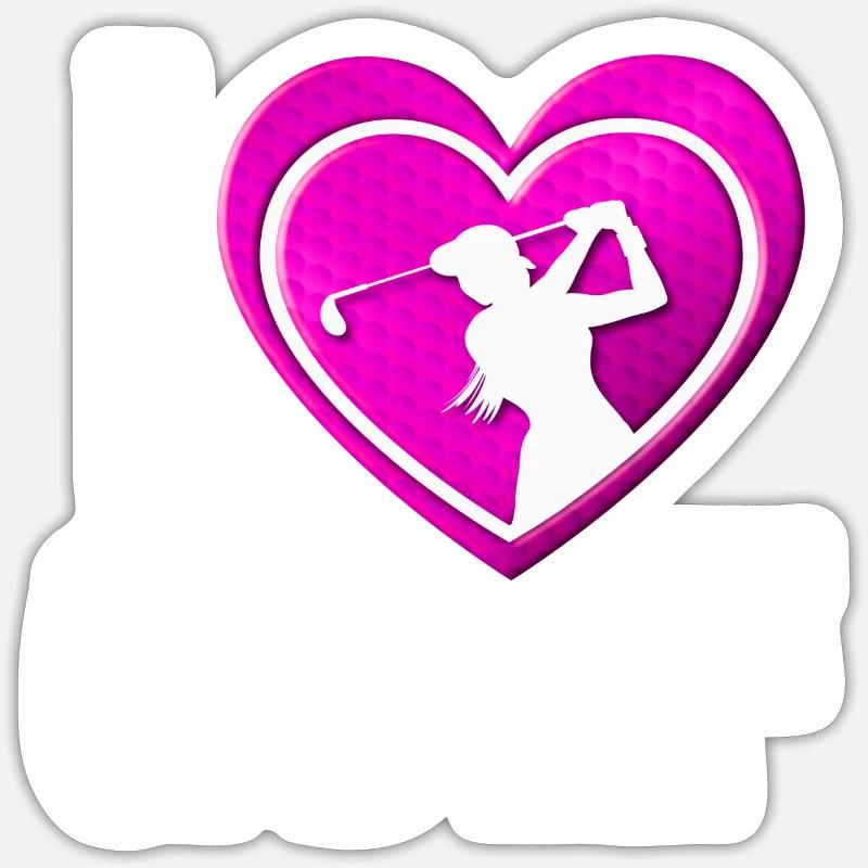 J’adore GOLF - Design de golf pour les golfeuses 3 Sticker taille S (10 x 10 cm)