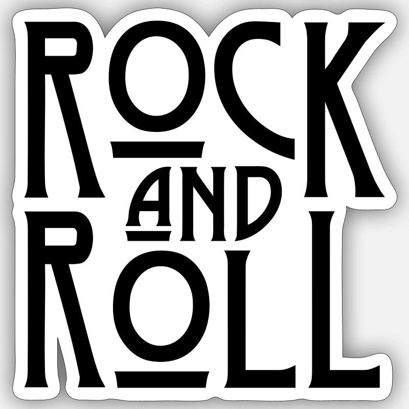 Rock and Roll / Farbwechsel Sticker Größe S (10 x 10 cm)