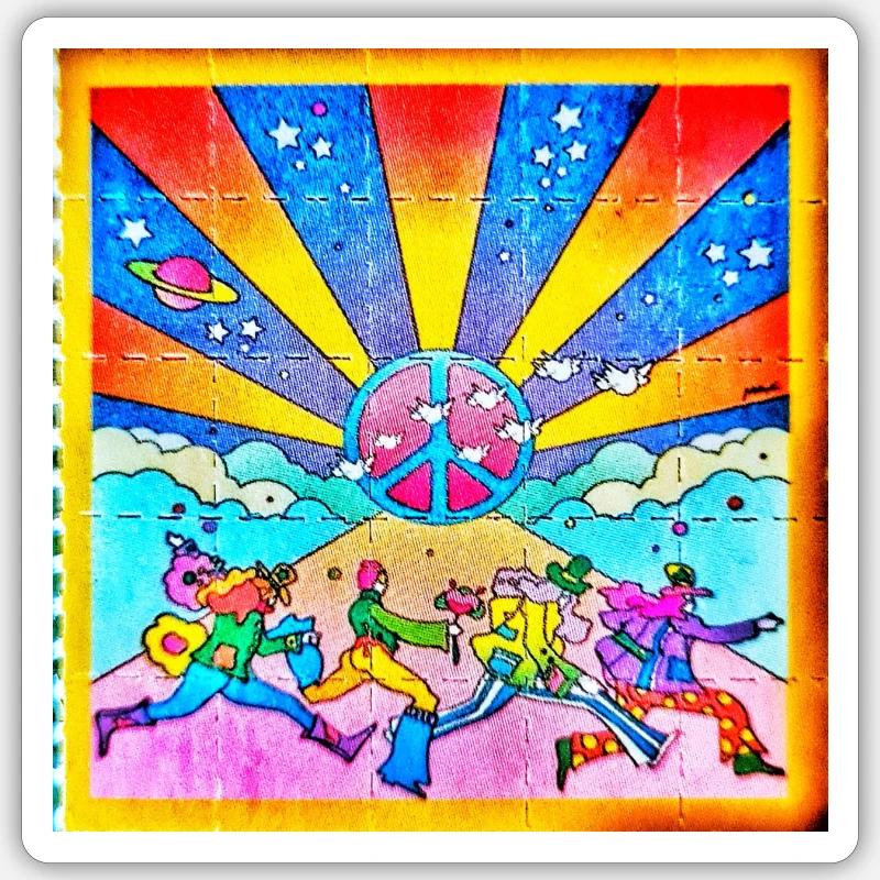 LSD Pappen - Sticker Größe S (10 x 10 cm) - Mattweiß