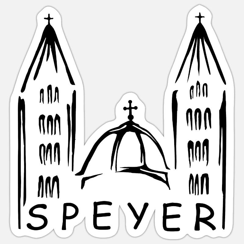Cathédrale de Spire ( Speyer, Gift, Geschenidee Sticker taille S (10 x 10 cm)