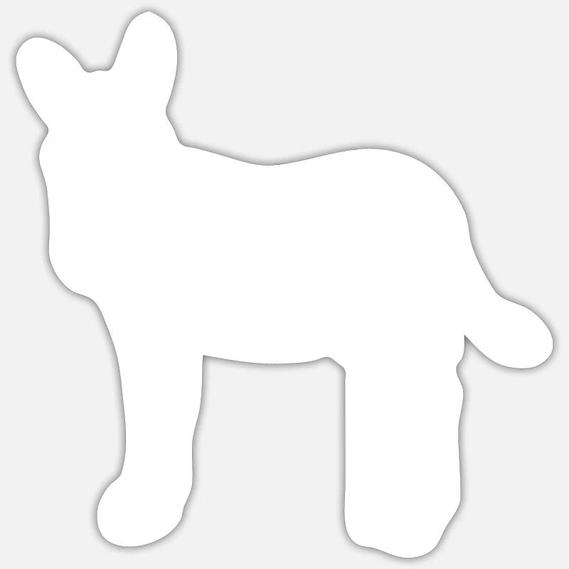 Esel d’âne - Sticker taille S (10 x 10 cm) - blanc mat