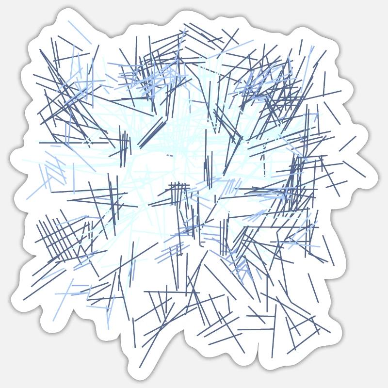Abstract - Sticker size S (10 x 10 cm) - white matte