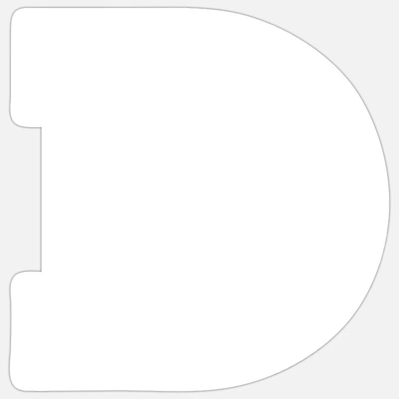 Letter D - Sticker size S (10 x 10 cm) - white matte