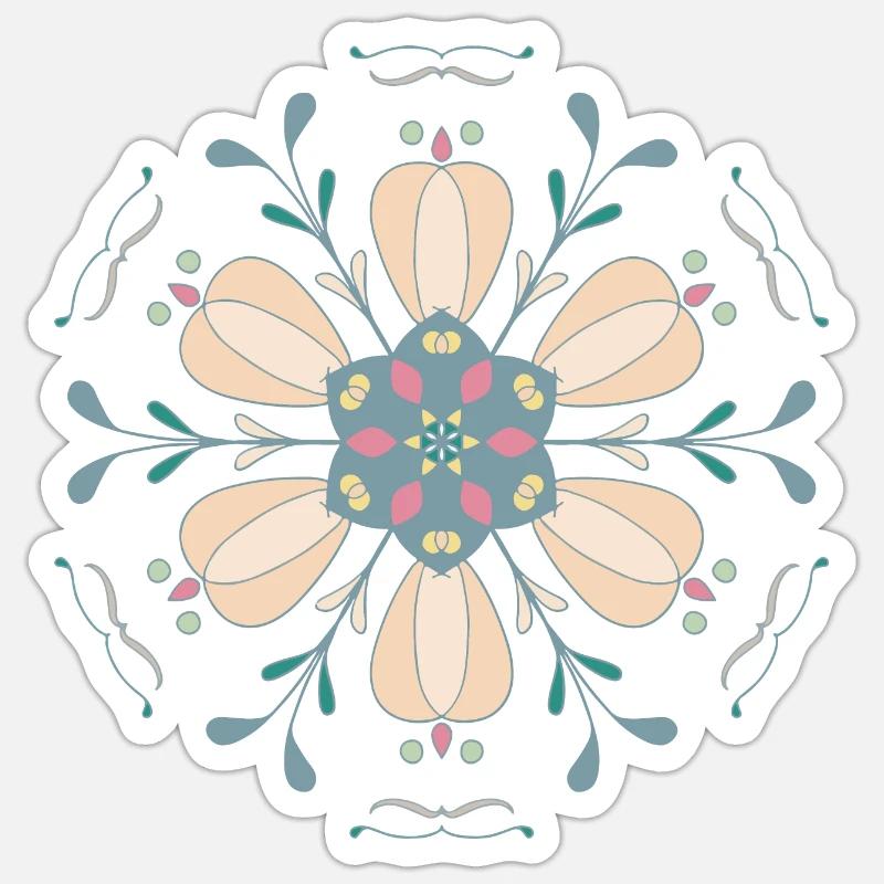 Mandala dans le style boho Sticker taille S (10 x 10 cm)