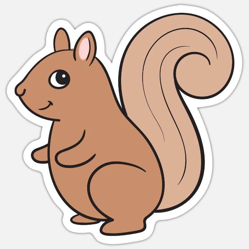 Squirrel Sticker size S (10 x 10 cm)