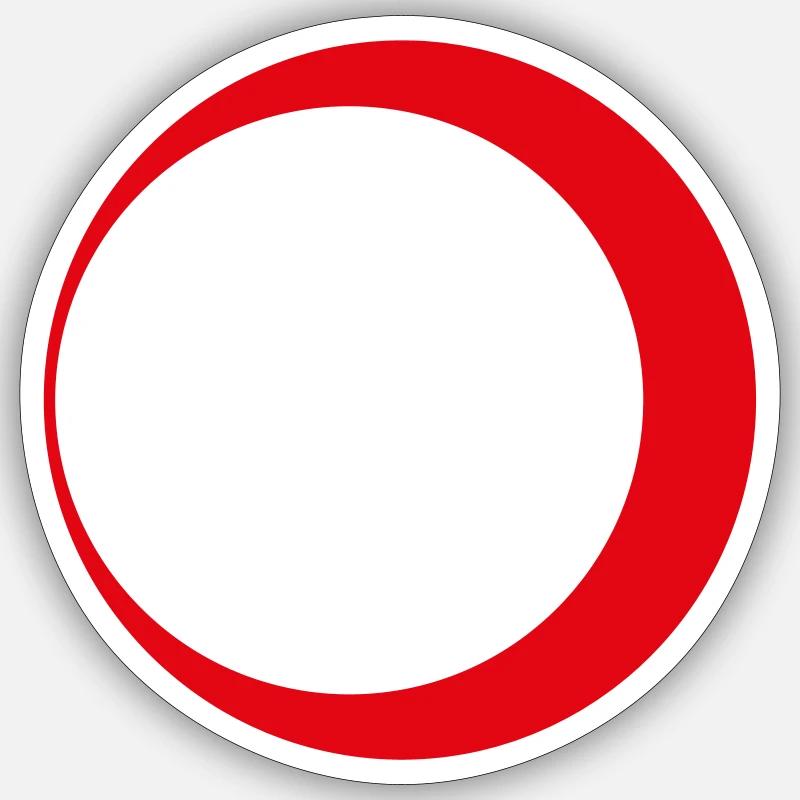 Kreis - Sticker Größe S (10 x 10 cm) - Mattweiß