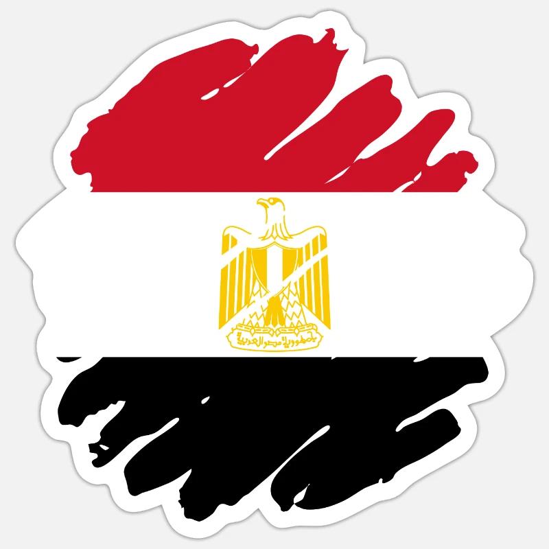 Egypte Drapeau Hurghada Afrique Drapeau Egyptien Sticker taille S (10 x 10 cm)
