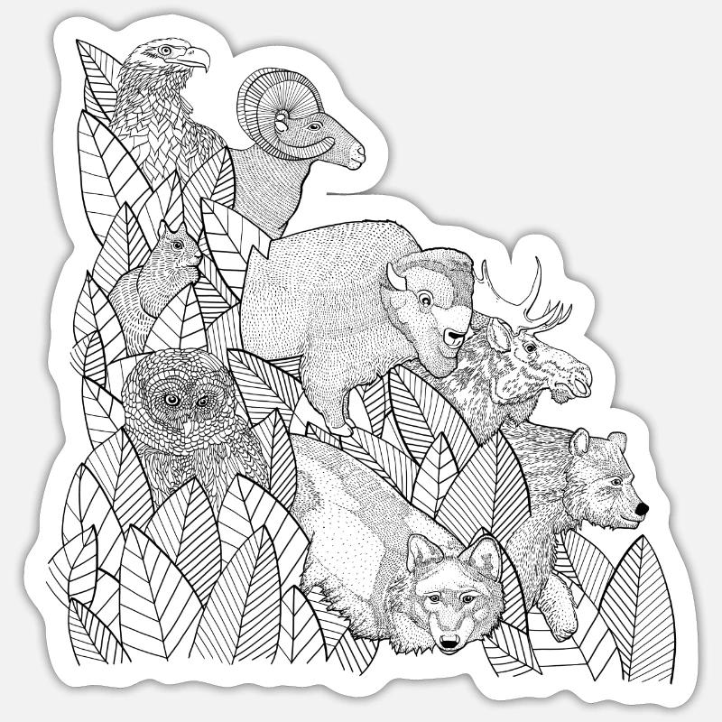 Be Wild - Sticker taille S (10 x 10 cm) - blanc mat
