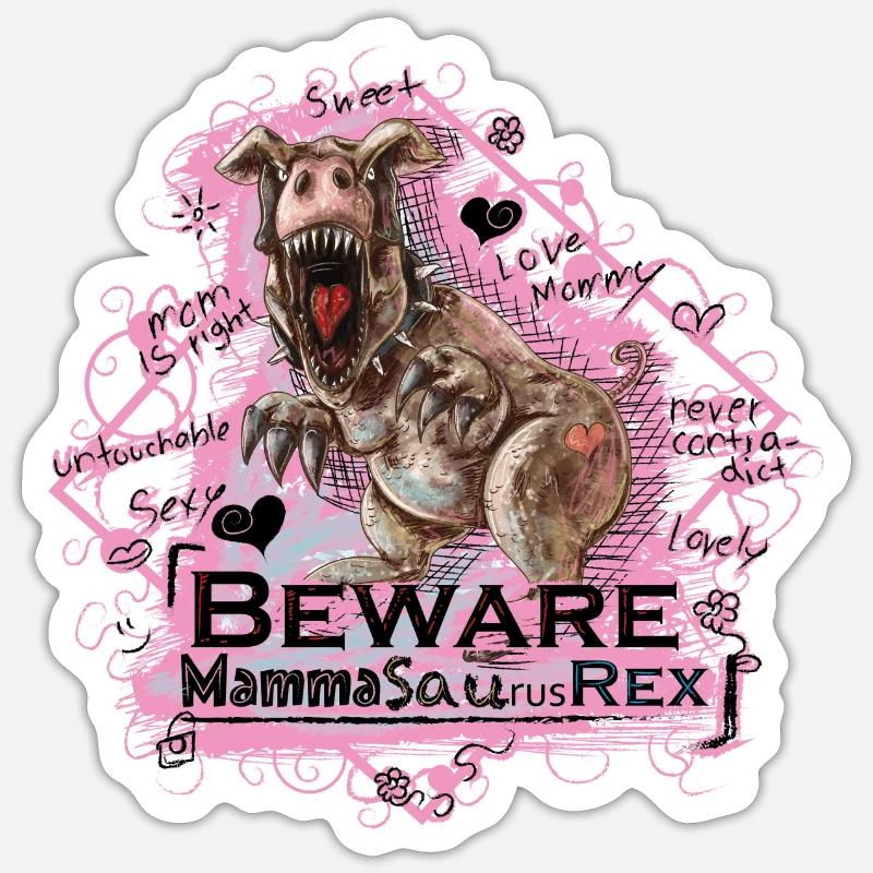 Mamasaurusrex - Sticker size S (10 x 10 cm) - white matte