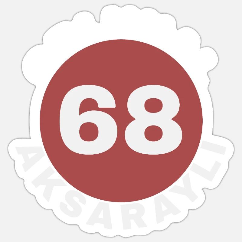 Aksaray - Sticker Größe S (10 x 10 cm) - Mattweiß