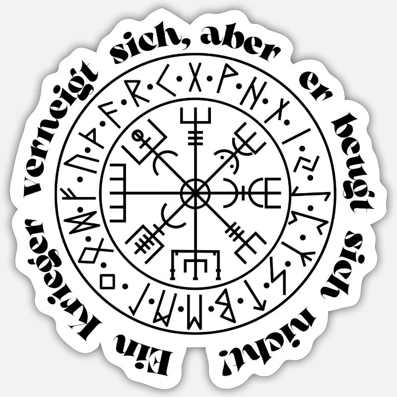 Pagan Wikingerkompass Krieger Sticker Größe S (10 x 10 cm)