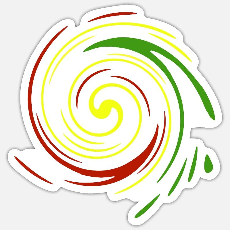 Rasta Strudel - Reggae - Sticker size S (10 x 10 cm) - white matte