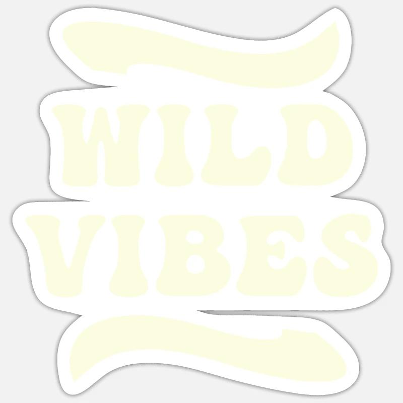 Wild Vibe - Text - Sticker size S (10 x 10 cm) - white matte
