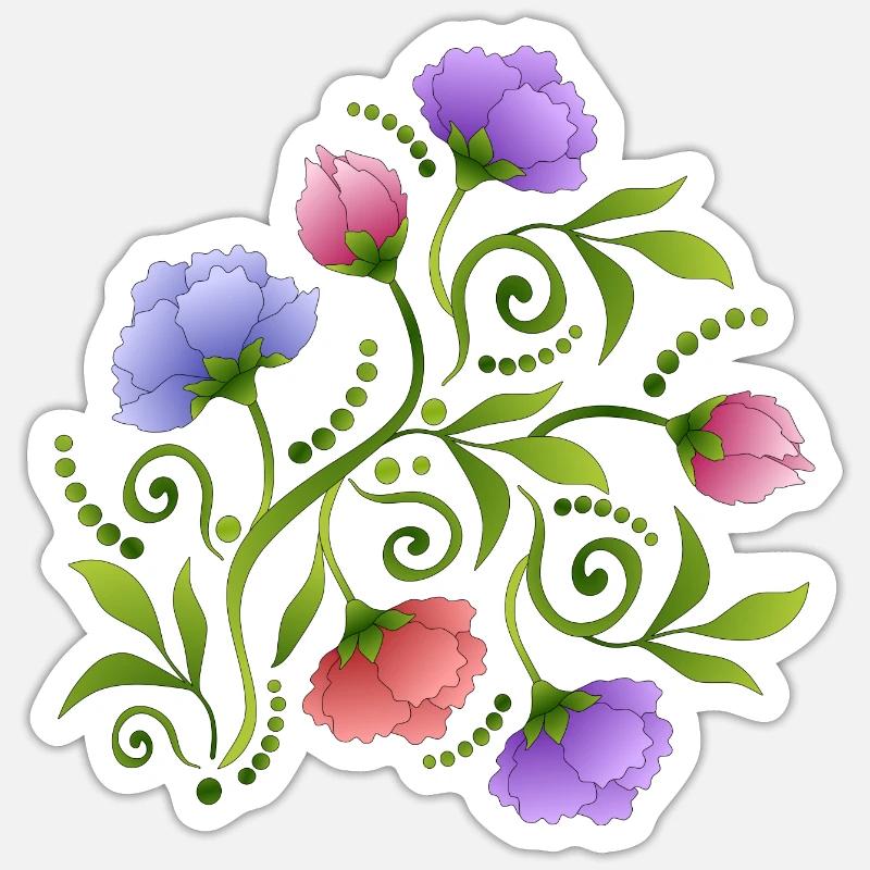 Fleur Sticker taille S (10 x 10 cm)