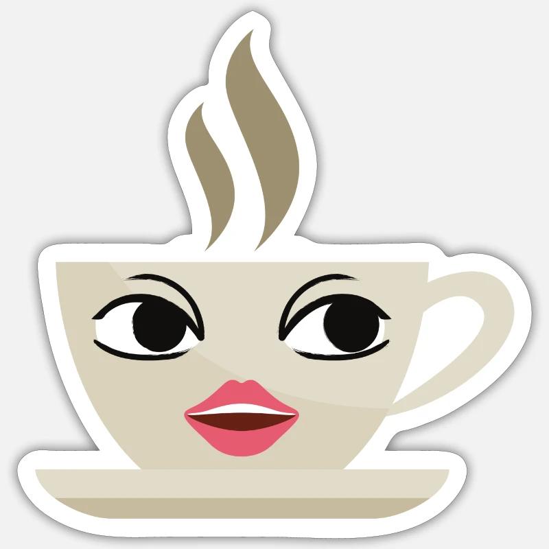 Coffee cup Sticker Größe S (10 x 10 cm)