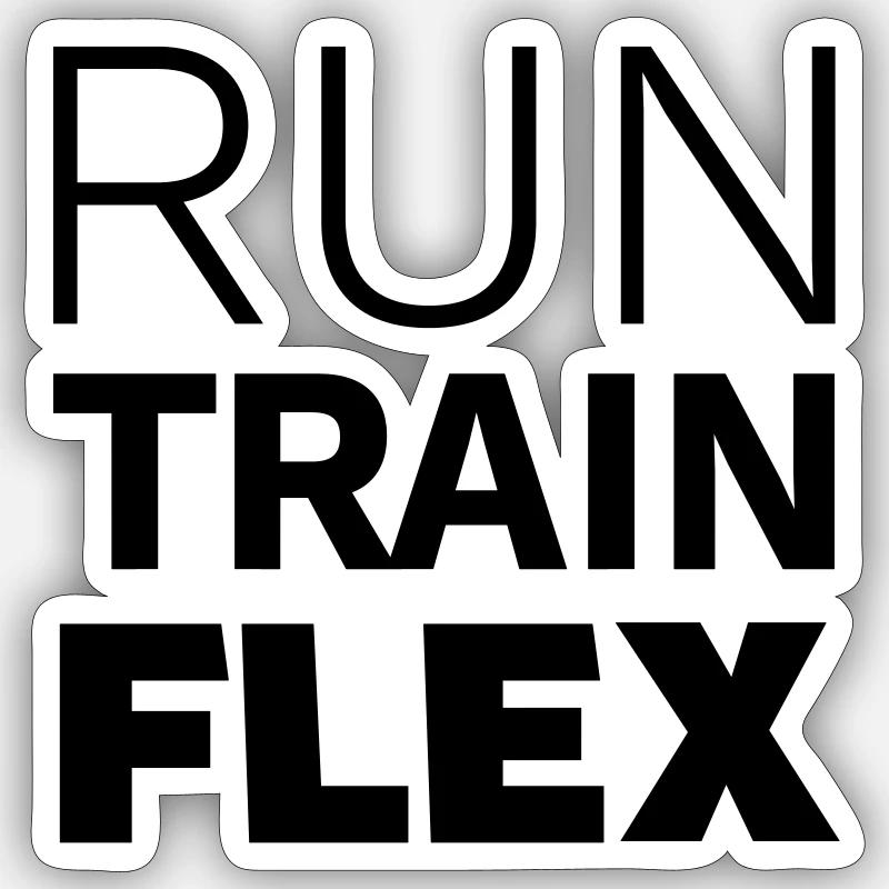 Run Train Flex Sticker size S (10 x 10 cm)