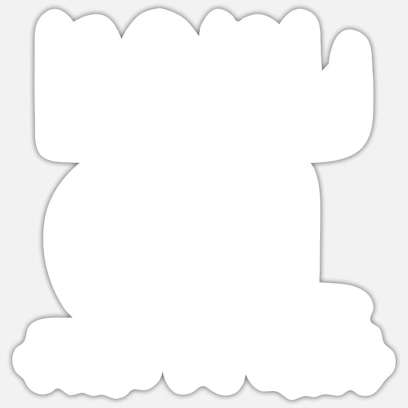 Fleurs de bébé fille - Sticker taille S (10 x 10 cm) - blanc mat